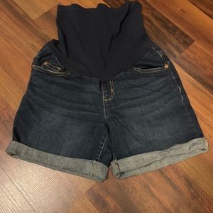 Maternity jean shorts